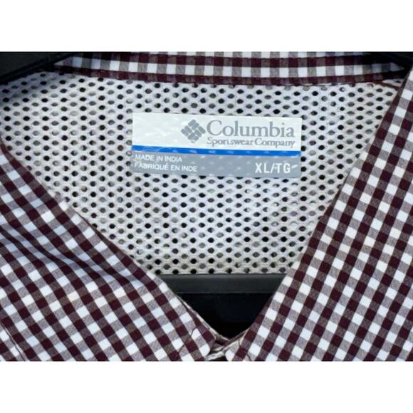 Columbia PFG Texas A&M Aggies Shirt Men's XL Maroon Plaid Super Bonehead Fishing - Picture 6 of 16